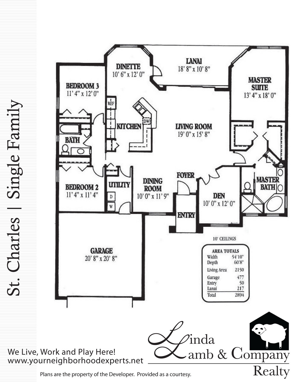 St. Charles Single Family Floor Plan Heritage Palms